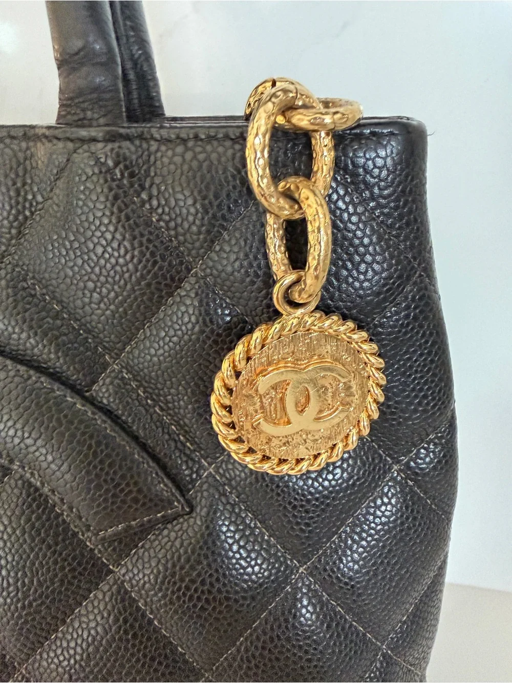 Chanel Black Quilted Tote Bag